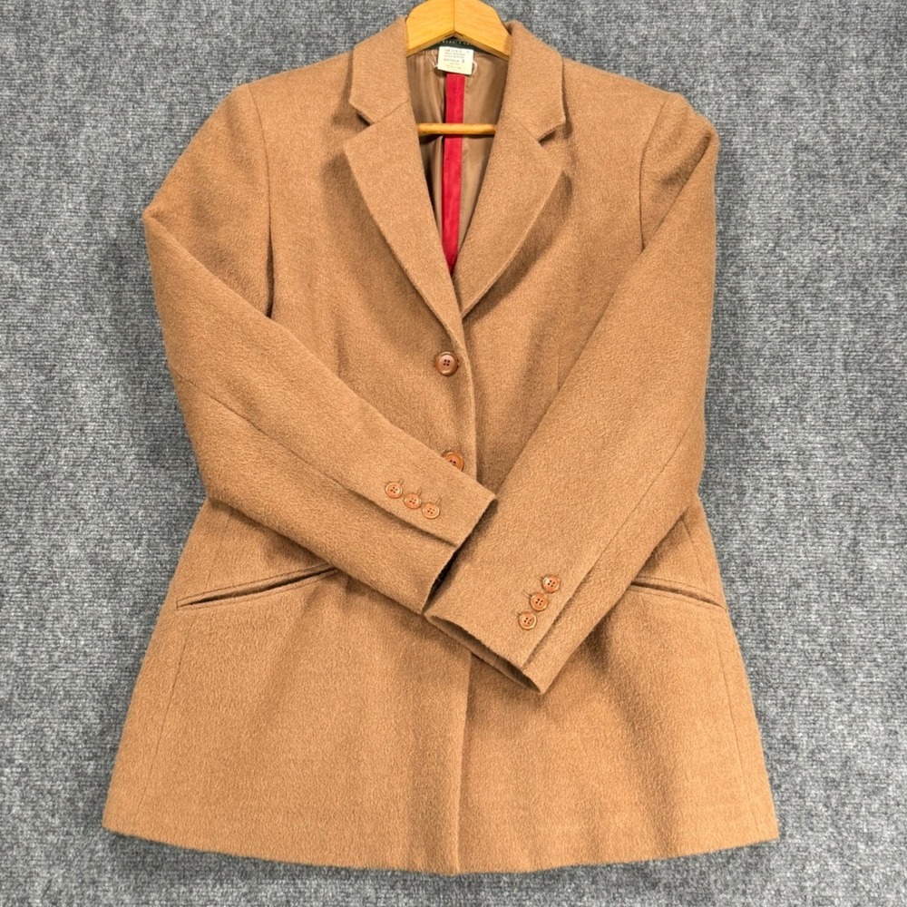 Vintage Harve Benard Women's 8 Wool Alpaca Camel Blazer Made in Russia